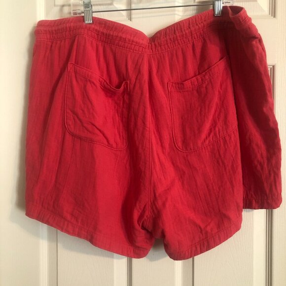 Old Navy pink drawstring 5 inch cotton shorts w/ pockets very comfortable sx XXL - Picture 3 of 5